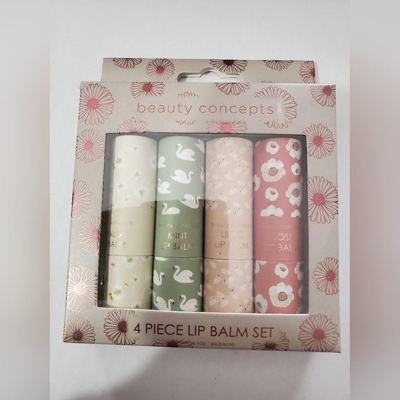 BEAUTY CONCEPTS 4 PIECE LIP BALM SET - Picture 1 of 5